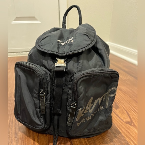 Kamp New York Handbags - Kamp New York Black Nylon Backpack.